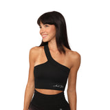 Ribbed One-Shoulder Sports Bra