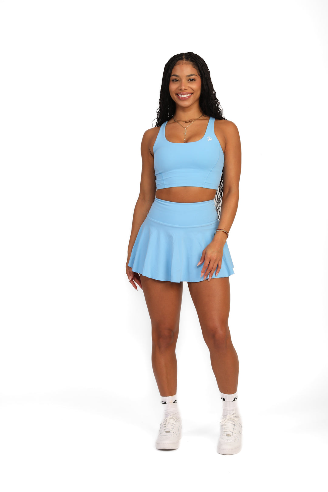 Blue Tennis Skirt Set