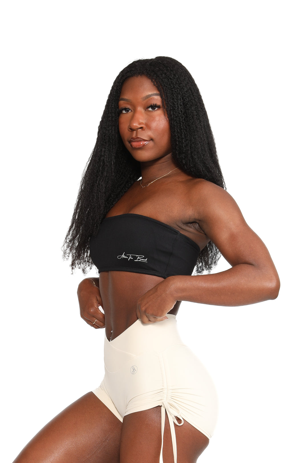 Black Bandeau Sports Bra