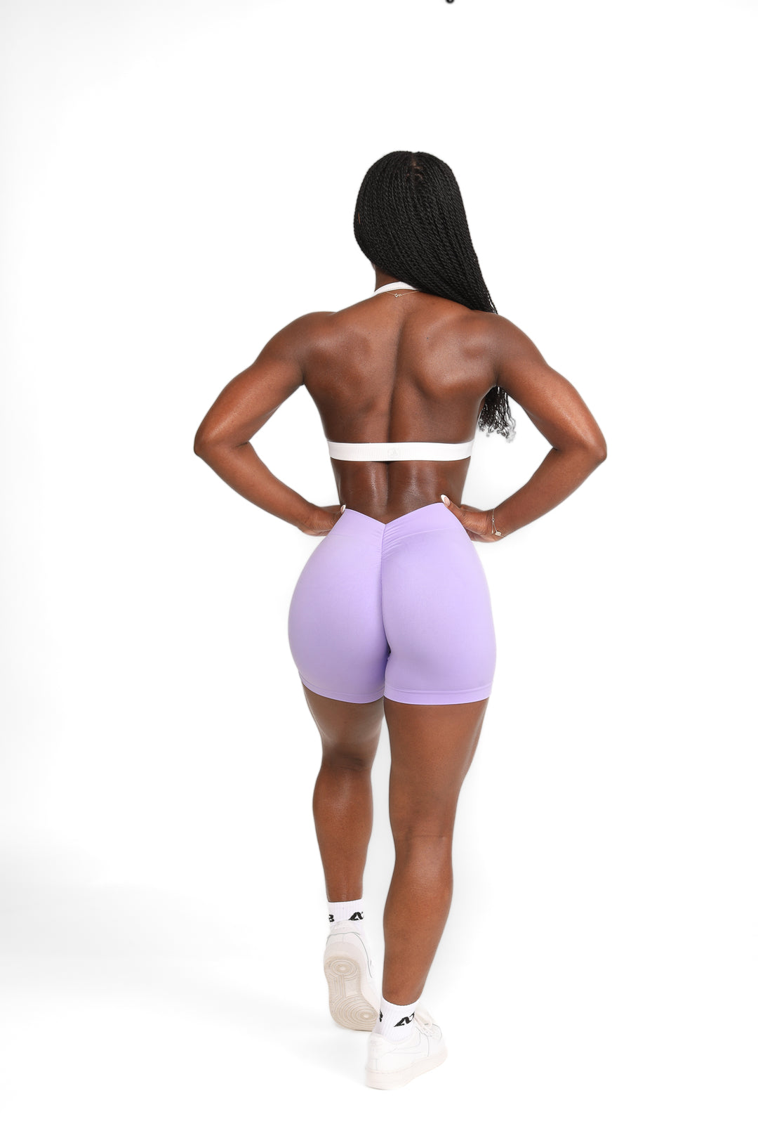 Seamless Lilac V Back Shorts