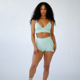 Blossom V Back Shorts - Mint Hydrangea