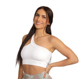 Ribbed One-Shoulder Sports Bra