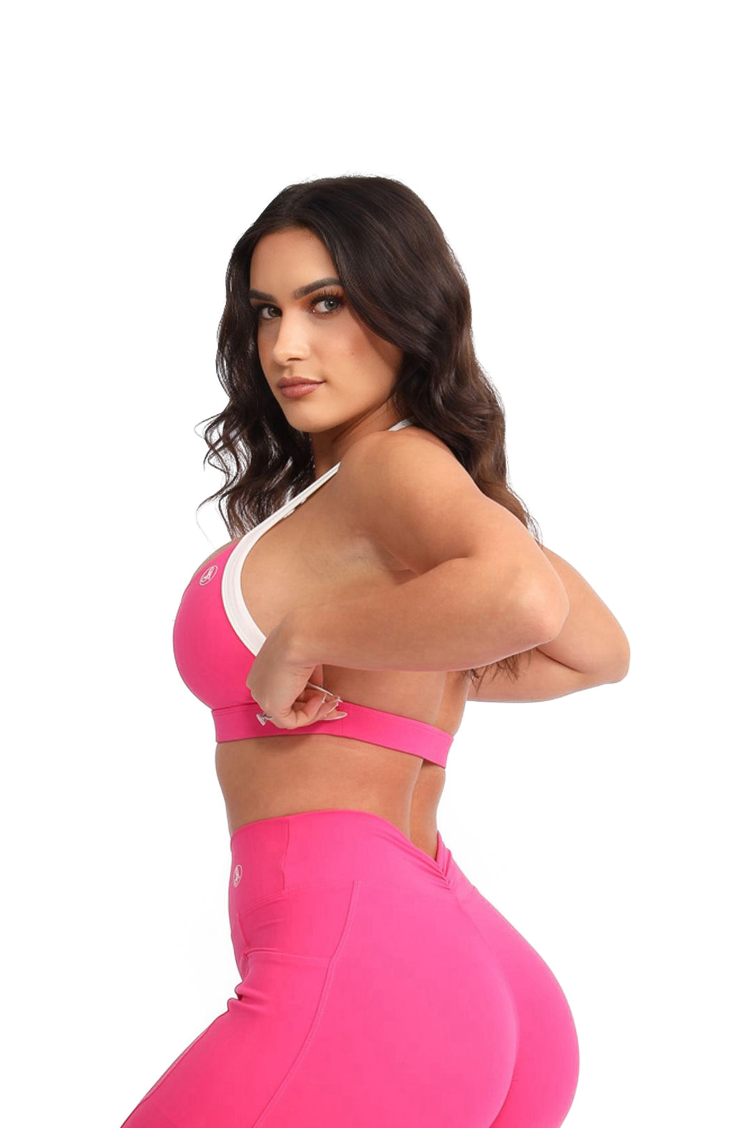 Pink Outline Sports Bra