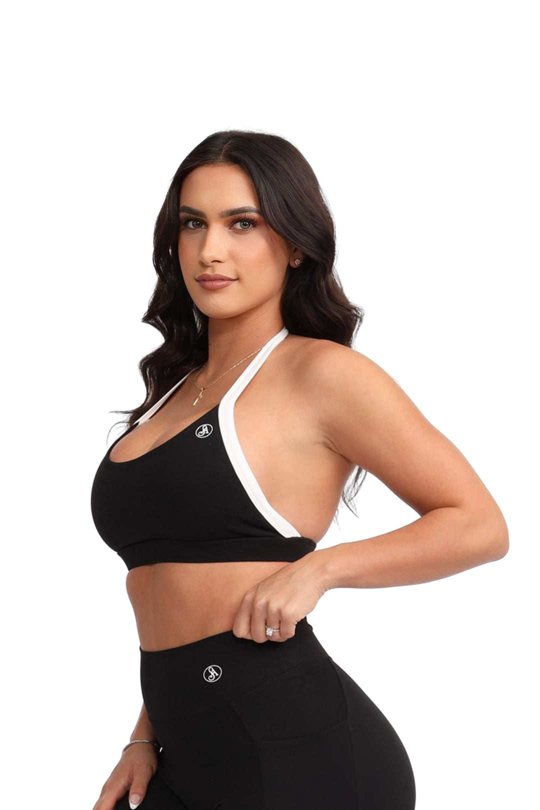 Black Outline Sports Bra