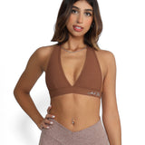 V Cut halter bra