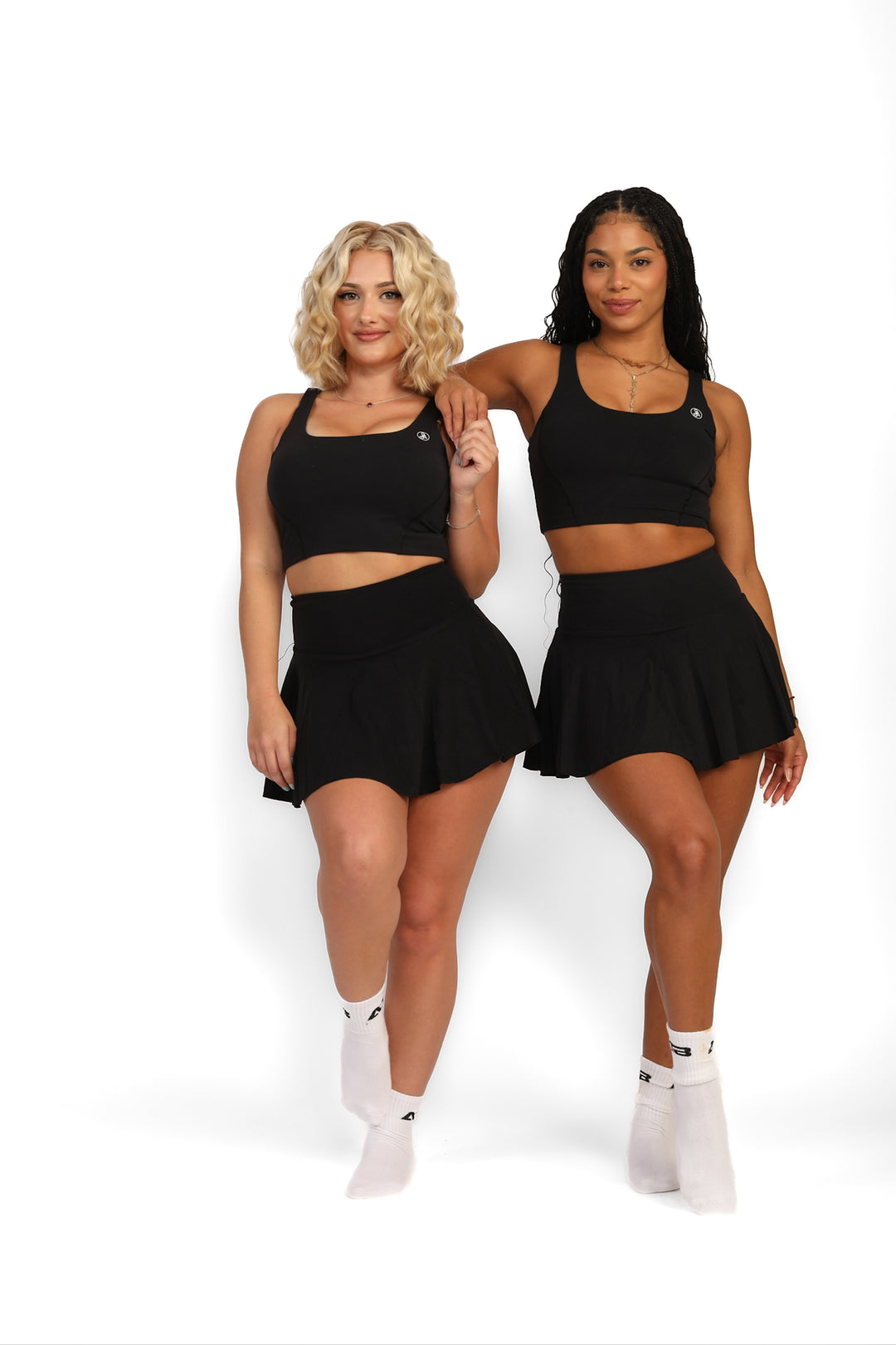 Black Tennis Skirt Set