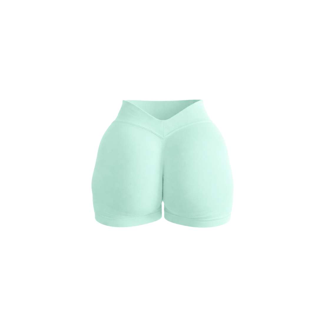 Blossom V Back Shorts - Mint Hydrangea - Allure The Brand