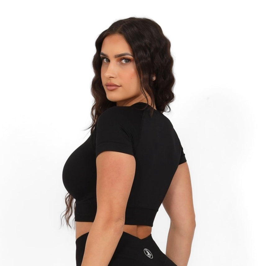Peachy T-Shirt Crop Top - Allure The Brand