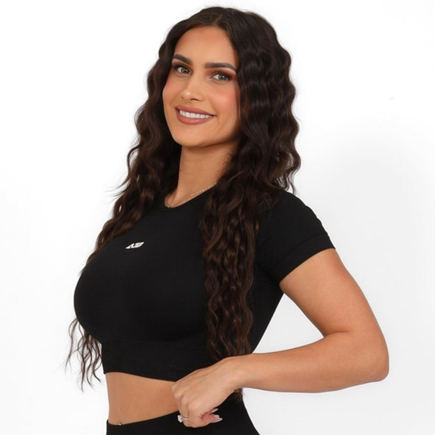 Peachy T-Shirt Crop Top - Allure The Brand