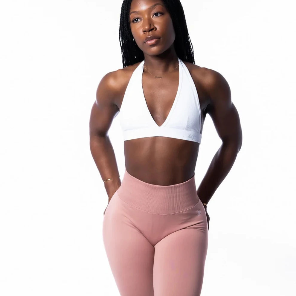 Ribbed Halter Bra - Allure The Brand