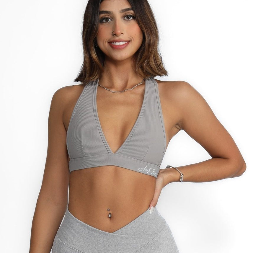 Ribbed Halter Bra - Allure The Brand