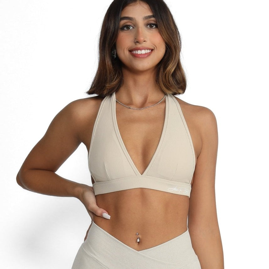 Ribbed Halter Bra - Allure The Brand