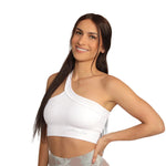 Ribbed One - Shoulder Sports Bra - Allure The Brand