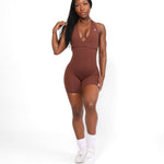 V - Back Romper - Allure The Brand