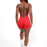 V - Back Romper - Allure The Brand