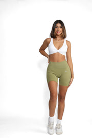 Army Green Scrunch Shorts